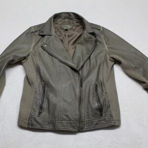 Sebby Collection Faux Leather Women's Moto Jacket